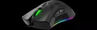 Мышь Jet.A Panteon MS77 чёрная {проводная, игровая, 7200dpi, 7 кнопок, USB 2.0, подсветка, ультралёгкая}