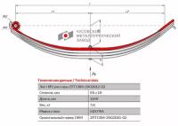Лист №1 Рессора передняя для прицепа 2ПТС-6М 4 листа