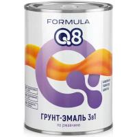 Грунт-эмаль Formula Q8 по ржавчине 3 в 1, матовая, 0,9 кг, зеленая