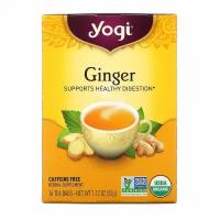 Yogi Tea, Органический имбирь, 16 чайных пакетиков, 32 г (1,12 унции)