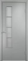 Дверь финская РФ с четвертью, крашенная, остекленная ст-05, серая 2000*700.Комплект (полотно,коробка,наличник)