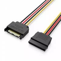 Аксессуар Кабель Vention SATA 15 pin M/SATA 15 pin F Black 0.3m KDABY