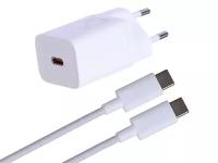 Зарядное устройство Baseus Super Si Quick Charger 1C 25W EU Sets + кабель Type-C 3A 1m White TZCCSUP-L02