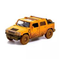 KINSMART Машина металлическая Hummer H2, 1:40, открываются двери, инерция, цвет желтый