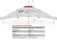 Лист №13 Рессора задняя для грузовиков производства ПАО КамАЗ 6520, 6522, 65221 13 листов