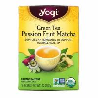 Yogi Tea, зеленый чай, матча с маракуйей, 16 чайных пакетиков, 32 г (1,12 унции)