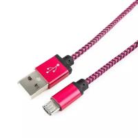 Data-кабели Cablexpert Кабель Cablexpert CC-mUSB2sr1m, microUSB - USB, 1 м, зарядка + передача данных, розовый