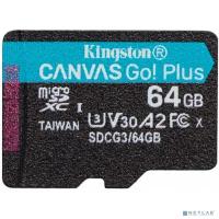 Kingston Карта памяти Micro SecureDigital 64Gb Kingston Canvas Go Plus UHS-I U3 A2 (170/70 MB/s) SDCG3/64GBSP