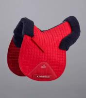 Вальтрап для лошади из мериносовой шерсти Merino Wool Saddle Pad - GP/Jump Numnah (красный)