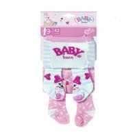 Zapf Creation Baby born Колготки 2 пары (розовые/белые), 43 см 831-748