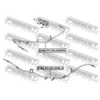 Трос ручного тормоза правый, 0199PCGRJ200RH FEBEST 0199-PCGRJ200RH