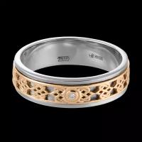 Обручальное кольцо ART-JEWELLER из золота и палладия 18.5 размер