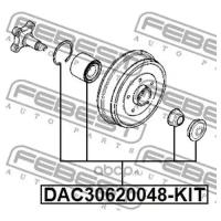 Подшипник ступичный задний ремкомплект 30x62x48, DAC30620048KIT FEBEST DAC30620048-KIT