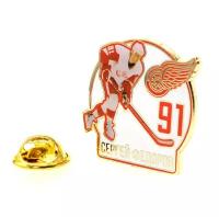 Значок NHL Detroit Red Wings сергей федоров №91