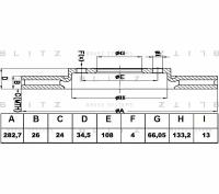 BLITZ BS0167 Диск тормозной CITROEN C3/C5/Xantia 98->/PEUGEOT 207/307/308/Partner 00-> BLITZ BS0167