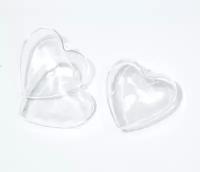 Сердце пластиковое половинками арт.КК.BH82 8 см уп.2 компл