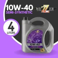 Масло моторное WEZZER 10W-40 синтетическое, 4 литра, API SG/CD / Масло 10w40 для двигателя / Масло 10w 40 в двигатель автомобиля