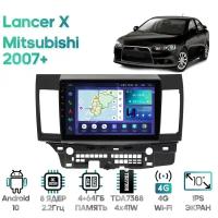 Штатная магнитола Wide Media Mitsubishi Lancer X 2007+ [Android 10, 10 дюймов, 4/64GB, 8 ядер, TDA7388, DSP]