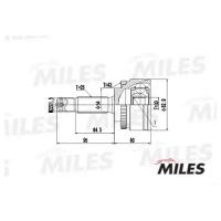 ШРУС MITSUBISHI COLT 1.6 96-05 нар.(ABS) MILES GA20258