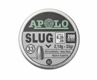 Пули пневматические Apolo Slug 6.35 мм (200 шт, 2.14 гр)