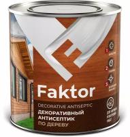 Антисептик FAKTOR для защиты и тонирования древесины 3в1 бесцветный 2,1 кг