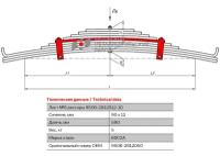 Лист №6 Рессора задняя для МАЗ 9506 10 листов