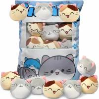 Декоративная подушка с маленькими котами-игрушками внутри Civaner