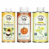 Набор масел La Tourangelle Organic Canola Oil, Organic SunCoco, Sunflower Oil & Coconut Oil Blend, Toasted Pumpkin Seed Oil, 1500 мл