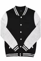 Куртка бомбер / Street Style / Varsity Classic Jacket V 2 / чёрный с светло-серыми рукавами / (XXXL)