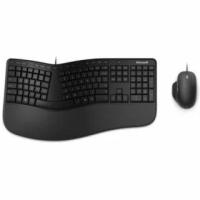 Комплект мыши и клавиатуры Microsoft Ergonomic Keyboard Kili + LionRock черный (RJU-00011)