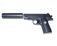 Cтрайкбольный пистолет Galaxy G.2A Browning mini с имитацией глушителя