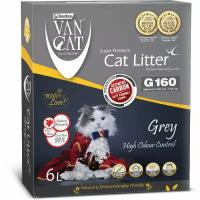 Van Cat G160 комкующийся наполнитель для кошек, без пыли, с активированным углем - 6 л (5,1 кг)