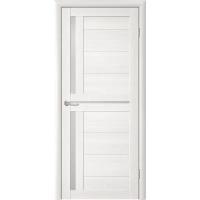 Межкомнатная дверь (дверное полотно) Albero Тренд Т-5 ЕсоТех / Белая лиственница / Стекло мателюкс 70х200