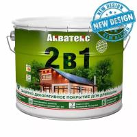 Защитно-декоративное покрытие для древесины Акватекс 2 в 1 (9л) сосна