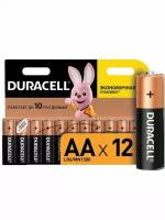 Батарейка алкалиновая Duracell Basic AA LR6 12BL 1 5В блистер 12 шт