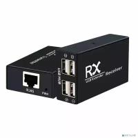 Orient переходник ORIENT VE01U4P, USB extender, удлинитель до 60 м по витой паре, USB хаб 4 порта, подключается 1 кабель UTP Cat5e/6, питание от внешнего БП (31252)