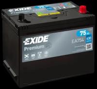 Аккумулятор автомобильный Exide Premium EA754 6СТ-75 обр. 261x173x225