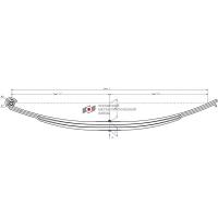 Рессора передняя для грузовиков производства ПАО КамАЗ 5460, 6460 3 листа