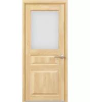 Дверь РЖЕВДОРС Дверное полотно РЖЕВДОРС 4310 Сатинато со стеклом массив без покрытия 900x2000 мм