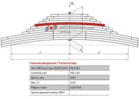 Лист №8 Рессора задняя для Shaanxi F3000 12 листов