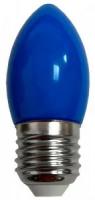 Светодиодная LED лампа Ecola candle LED color 2,0W 220V E27 Blue свеча Синяя матовая колба 82x37 C7TB20ELY