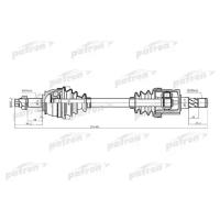 Полуось передняя левая 25x579x51x25 OPEL: CORSA D 1.3CDTI (66KW) 06- Patron PDS0287