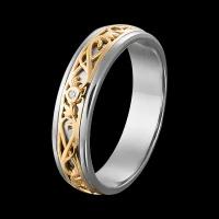 Обручальное кольцо ART-JEWELLER из золота и палладия 21.0 размер