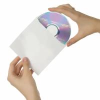 Конверты для CD/DVD (125х125 мм) с окном, бумажные, клей декстрин, комплект 25 шт., BRAUBERG, 123599, 123599