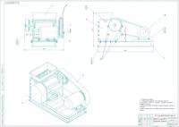 Чертеж Щековая дробилка ДР-3-Щ, схема и чертеж промышленного оборудования для измельчения и дробления