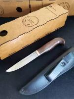 Нож туристический, не складной финский, кованая сталь 95х18, для охоты, рыбалки, туризма, с коробкой
