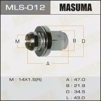 Гайка колесная Masuma MLS-012, закрытая, для внедорожников Toyota, M14x1.5(R), длина 47мм, с прессшайбой 35мм, под ключ 22мм, 1 шт