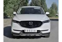 Защита переднего бампера d42 волна с надписью CX-5 Mazda 2017-наст.вр