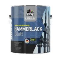 Эмаль на ржавчину, гладкая Dufa Premium Hammerlack 3-в-1 глянцевая (0,75л) белый RAL 9010