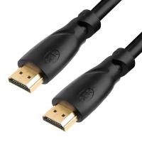 GCR Кабель PROF 0.5m HDMI 2.0, 3D, Ultra HD,60 Hz up to 18GB, Fast Ethernet 18.0 Гбит/с позолоченные контакты, 3Х экран, OD9.0mm, 28/24 AWG